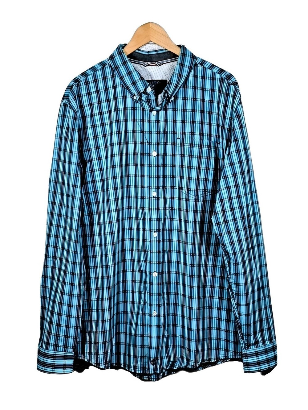 Cody James Core Men’s Size XL Blue Plaid Button Down Western Shirt NEW